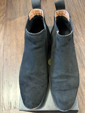 Black Suede Slip-On Chelsea Boots for Men